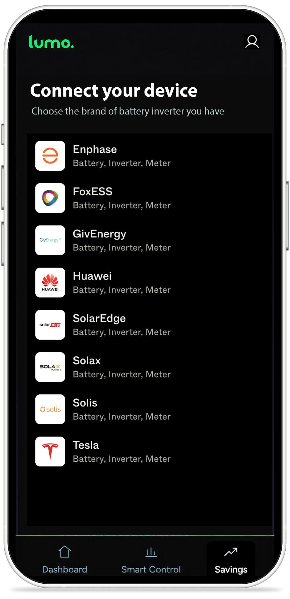 Lumo app — connect your device